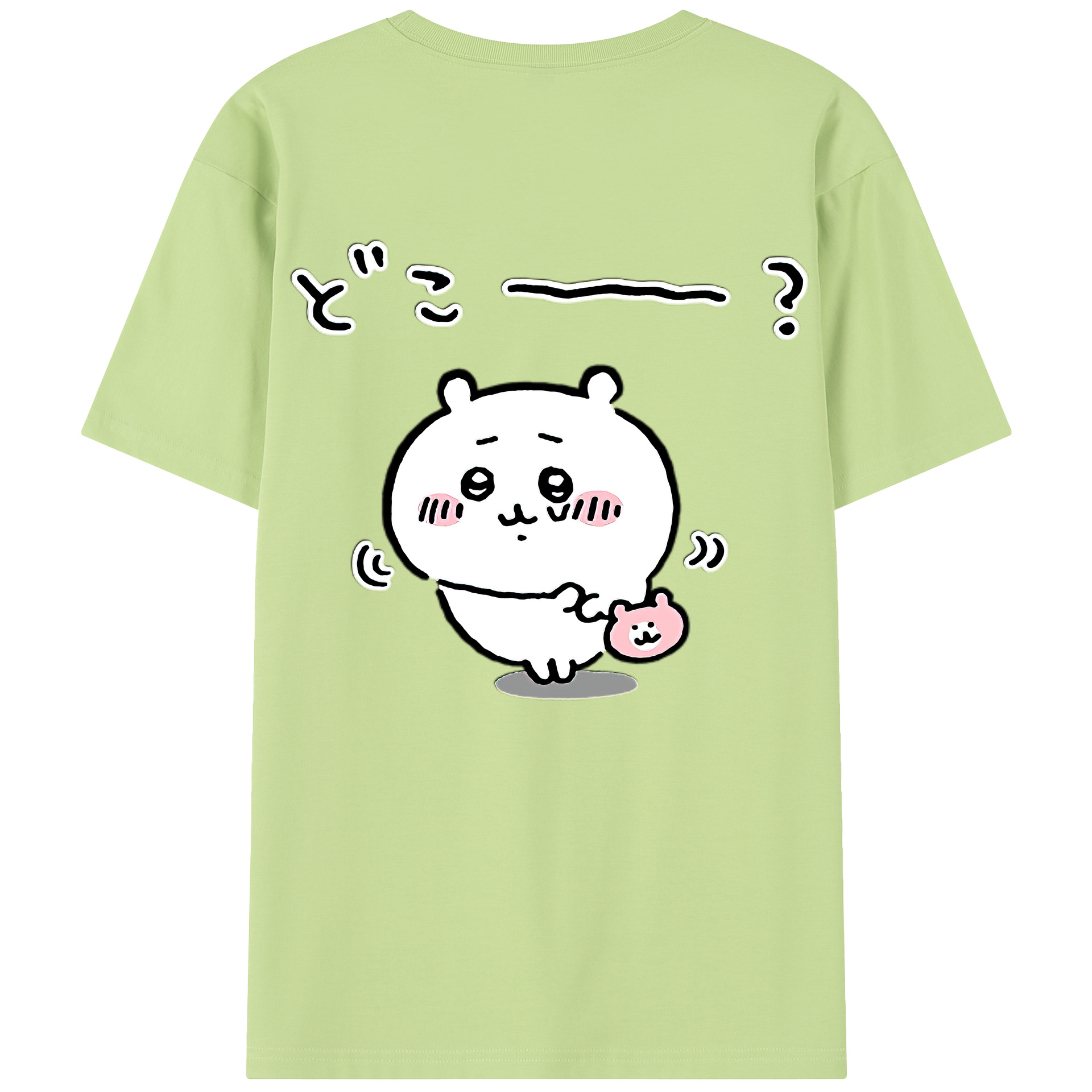 （画像用） ちいかわ ちいかわ Chii-kawa chiikawa 綿100％半袖Tシャツ（背面プリント）